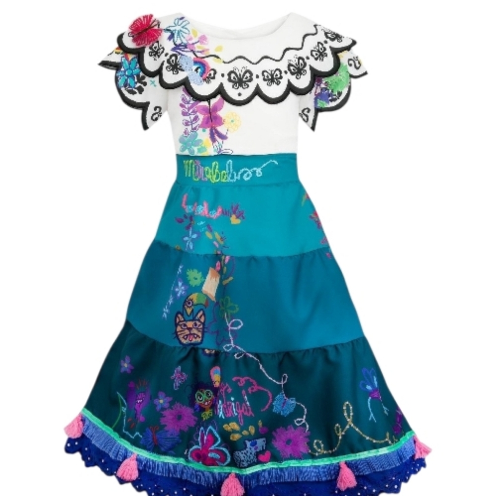 Disney Encanto Mirabel Light Up Halloween Costume Dress Size 4-6X NWT